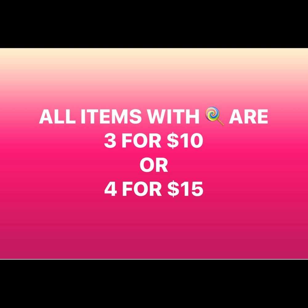 All items with 🍭 are on sale!